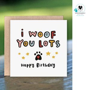 Woof birthday card